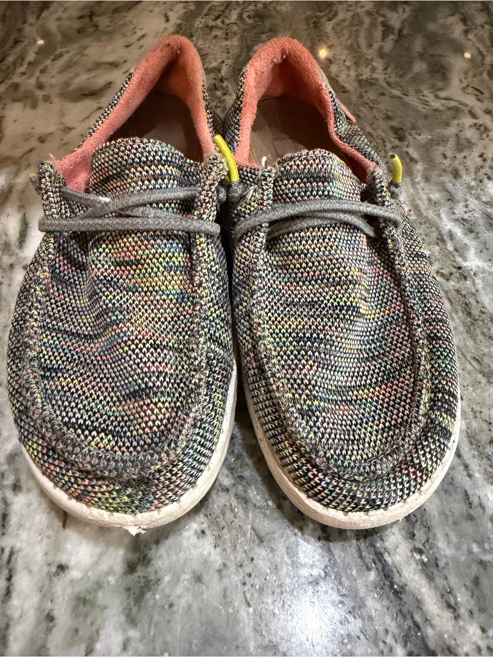 Kids Multicolor Knit Slip-On Sneakers